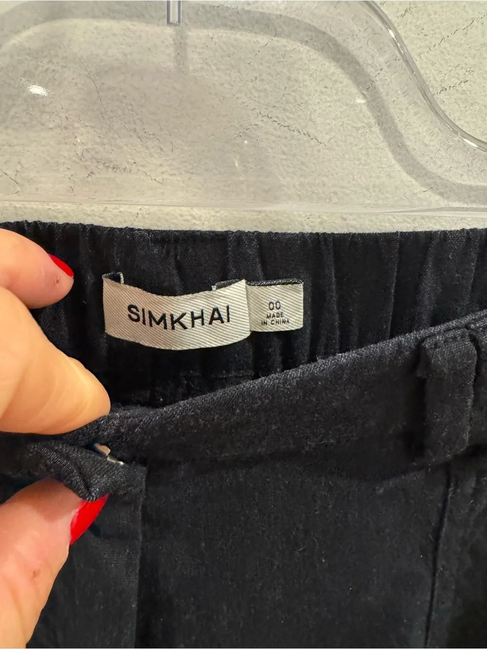 Simkhai Black Wide-Leg Pants